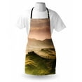 thumbnail image 3 of Italian Apron Italian Countryside Road with Trees and Meadows by Mountains Mediterranean Culture, Unisex Kitchen Bib Apron with Adjustable Neck for Cooking Baking Gardening, Green Beige, by Ambesonne, 3 of 3
