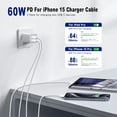 thumbnail image 2 of Cable USB C a USB C de 3 pies - Cable de carga rápida certificado para iPhone 15 Pro Max, Samsung S23, iPad Pro, MacBook Air 3 piezas, 2 of 6