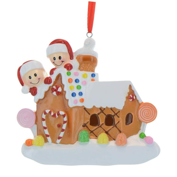 Ornements Personnalisés Gingerbread Couple 2024 - Décorations de Maison en Pain d'Épice Notre Premier Noël Ensemble Ornement 2024 Cadeaux pour Couple pour Noël Maison en Pain d'Épice Ornaments by Elves
