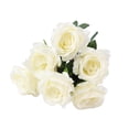 thumbnail image 2 of Sunjoy Tech Artificial Flower Not Wither Realistic Non-fading No Watering Easy Care Faux Silk 7 Heads of Bouquet of Bud Heart Roses Weeding Supply, 2 of 8