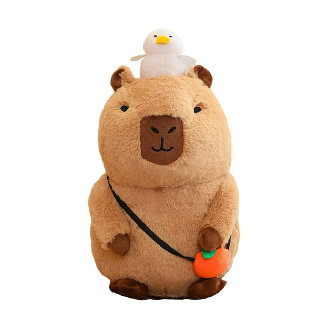Peluche de carpincho con sonido, 40 cm, para habitación infantil, único Postura sentada