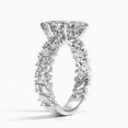 thumbnail image 2 of Dash Jewel Cluster Diamond Rings - 2.1 Ct VVS1/D Marquise Cut Lab Created Simulated Diamond Ring - Silver 14K White Gold Over Ring - Multi Diamond Rings for Her - Engagement Wedding Diamond Ring, 2 of 6