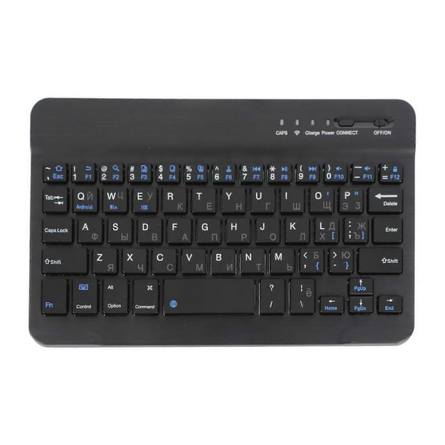 Clavier Bluetooth sans fil russe ultra-fin rechargeable de 7 pouces pour Android, Windows et iOS