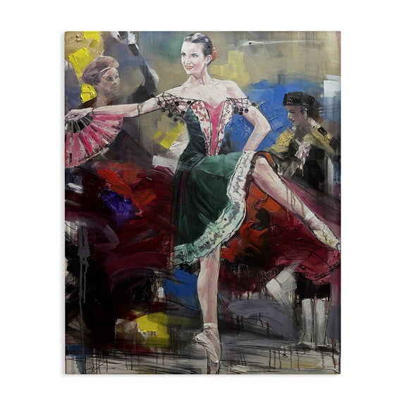Stupell Industries Art Deco Classic Ballerina on Stage Canvas Art, 16 x 20, by Lucille Lee