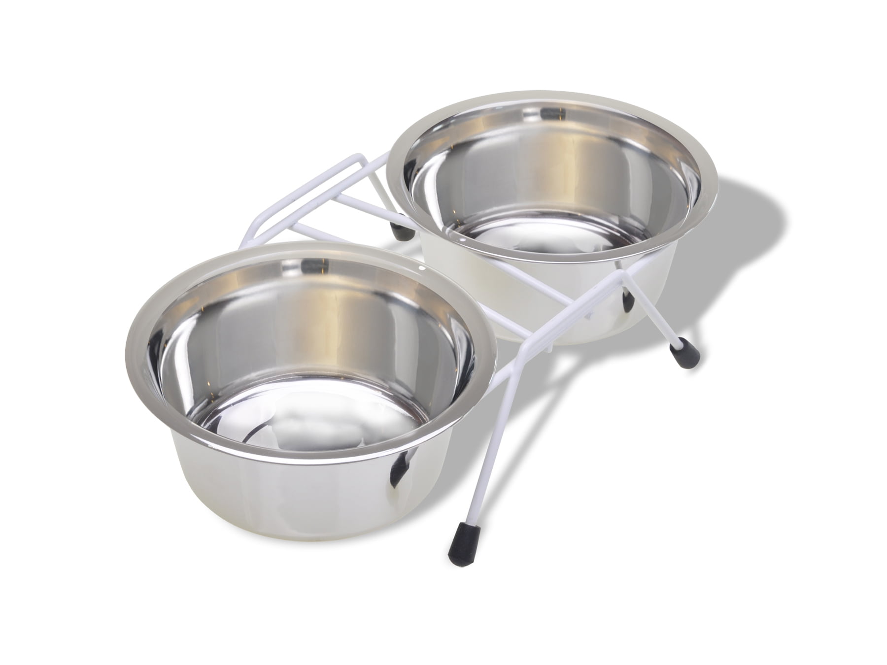 stainless steel double dog bowl