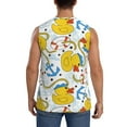 thumbnail image 4 of Balery Ducks and Anchors Men's Sleeveless Muscle Shirts Workout Tank Top, Moisture Wicking, Odor Protection-Small, 4 of 8