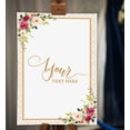 thumbnail image 2 of Darling Souvenir MADE WITH LOVE PersonalizedWelcomeBannerWatercolor Flower With Border,Custom Text Poster Party CollectionWelcomeSignGreat For Wedding, Birthday, Engagement Party- 18x12, 2 of 5