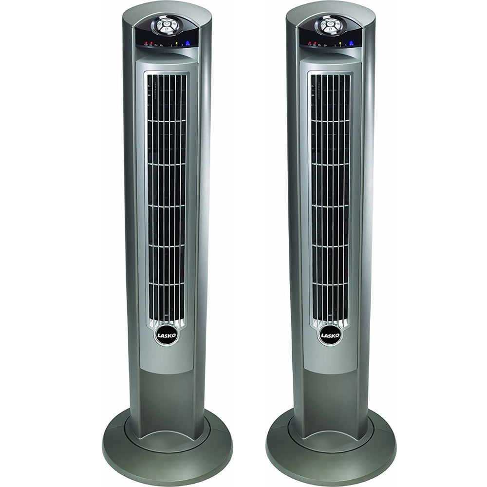 Lasko 2551 Wind Curve Platinum 42Inch 3Speed Tower Fan with Remote