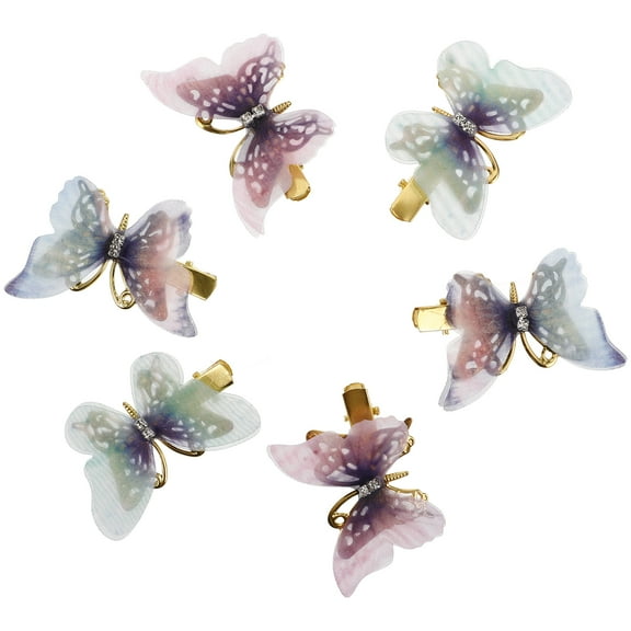 6 Pcs Three-dimensional Hairpin Butterfly Goth Clips Moving Accessories for Girls Baby Child