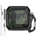 thumbnail image 1 of CHOK AirPods  Compatible with AirPods Pro 2nd/1st Gen  Camo Grey Case with Cleaner Kit & Keychain, 1 of 7