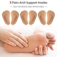 thumbnail image 2 of Plantillas para zapatos Dr. Foot's Arch Support para pies planos, 3 pares, 2 of 5