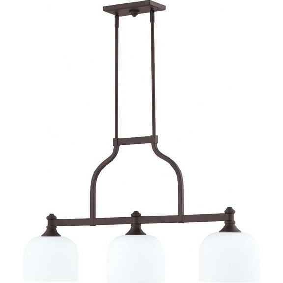 Transitional Three Light Chandelier in Oiled Bronze Finish Bailey Street Home 183-Bel-2535362