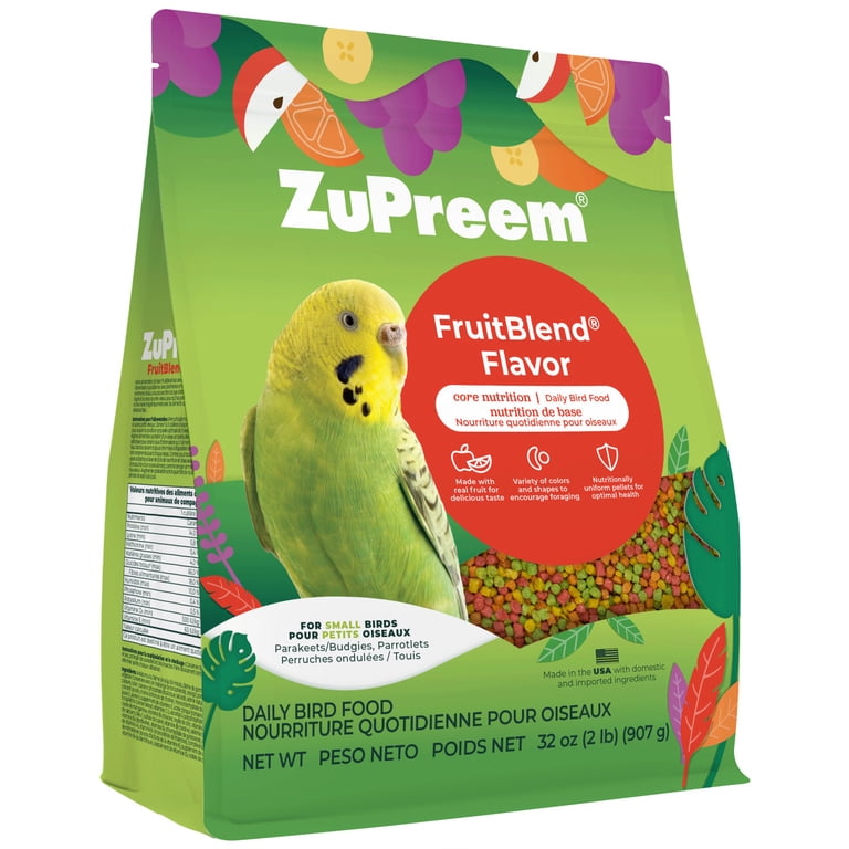 Zupreem Fruitblend Parakeet & Budgie Pellet Food, 2 Lb photo 1