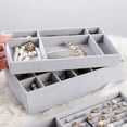 thumbnail image 2 of Hot Sales Fashion Portable Velvet Jewelry Ring Jewelry Display Organizer Box Tray Holder Earring Jewelry Storage Case Showcase 23, 2 of 6