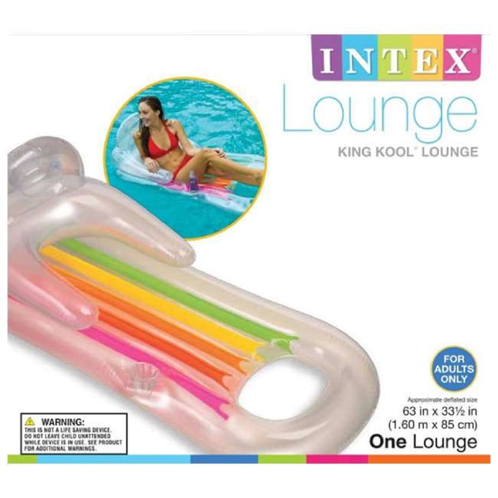 Intex Vinyl King Kool Pool Float, Grey