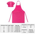thumbnail image 2 of TOPTIE Kids Apron and Chef Hat Set, Adjustable Cotton Child Cooking Kitchen Apron, S-XXL-Hot Pink-XL, 2 of 6