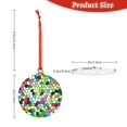 thumbnail image 3 of Cauagu Colorful Tie Dye Stained Glass Pattern Acrylic Christmas Pendant,1-Pack Christmas Ornaments Xmas Tree Decor Christmas Décor with Ribbon Cute Tree Hanging for Party Favors-Round Shape, 3 of 7