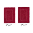thumbnail image 2 of Better Trends Premium 2 Piece Bathroom Rug Set 100% Cotton, Extra Soft Tufted Bath Mat, Water Absorbent & Reversible Mat, Red Lux Collection, 2 of 2