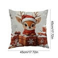 thumbnail image 5 of Christmas Decorative Pillow Covers 18x18" for Holiday Party Supplies Christmas Decorative Pillow Cases with Soft Fabric Hidden Zipper, 5 of 7