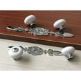 thumbnail image 5 of Drawer Knob Ceramic Cabinet Pull Handle Silver White Cabinet Handle Porcelain Dresser Pulls Kitchen Door Handles Hardware Chrome (Larger Knob w. Plate), 5 of 7