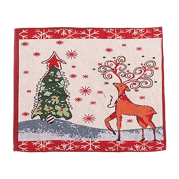 Manteles individuales navideños Manteles individuales navideños Decoración de comedor Manteles navid CACAGOO Tipo 3