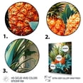 thumbnail image 3 of Designart "Tropical Pineapple Paradise Green & Blue I" Food & Beverage Canvas Wall Art - Traditional Green Fruits Living Room Canvas Art, 3 of 6