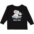 thumbnail image 3 of Inktastic Big Sis Cute Elephants with Moon and Stars Girls Long Sleeve Toddler T-Shirt, 3 of 5