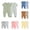 001-Green, variant on Baby Romper Two Way Zipper Cotton Sleep and Play Footless Jumpsuit Pajama Bodysuit