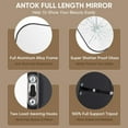 thumbnail image 6 of Antok 81"x41.1" Floor Mirror, Arched Full Body Standing Mirror for Bedroom & Living Room, Black, 6 of 6