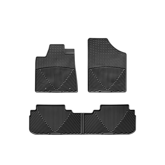 WeatherTech All-Weather Floor Mats compatible with 2008-2013 Toyota Highlander - 1st & 2nd Row, Black