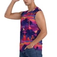 thumbnail image 3 of Picia Retro Palms mens Cotton Tank Undershirts , Moisture-wicking Ribbed Tanks, Lightweight Cotton Tank Undershirts-Medium, 3 of 8