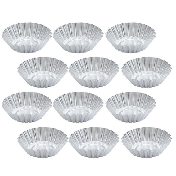 LABSERRON Tart Molds Silver 100Pcs 3x3in