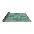 thumbnail image 2 of Ahgly Company Indoor Round Oriental Light Blue Modern Area Rugs, 5' Round, 2 of 4