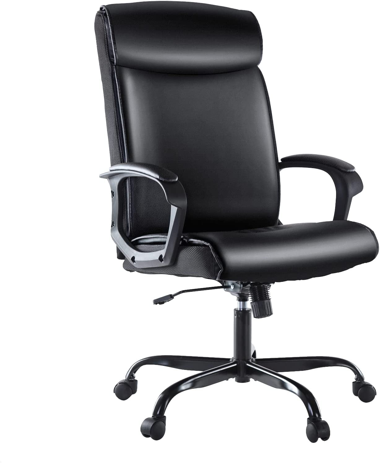 Black OffiClever Desk Mesh Computer Support Modern Executive Mid Back Rolling Swivel Women Man 