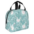 thumbnail image 2 of Fotbe Swan And Flowers4 Bolsa Térmica con Estampado y Forro de Aluminio Grueso Bolsa de Almuerzo con Bolsillo Frontal para Hombres y Mujeres, Ideal para Trabajo, Escuela, 2 of 8