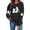 Black—Women's Halloween Costume, variant on Halloween Sweatshirts Women Cute Ghost Print Pullovers Trendy Holiday Round Neck Long Sleeve Sweater Tops Halloween Costumes Black XXL