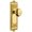 Polished Brass, variant on Grandeur Winfav_Prv_234 Windsor Solid Brass Rose Privacy Door Knob Set - Grey