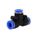 thumbnail image 2 of Conector neumático duradero de plástico conector de válvula de aire ajuste rápido para conectores de unión en T de 0 a 60 0-10 bar como máximo, 2 of 6