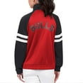 thumbnail image 2 of Women's G-III 4Her by Carl Banks Red Chicago Bulls Main Player Raglan Rhinestone Full-Zip Track Jacket, 2 of 2