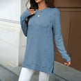 thumbnail image 4 of EDFBUYKRS Long Sleeve T Shirts for Women Dressy Casual Tops Knot Tunic Ladies Fall Clothes Blouse Black Tee for Legging Xl, 4 of 8