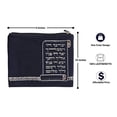 thumbnail image 5 of Tallit and Tefillin Bag Set for Jewish Prayer Shawl Zippered Velvet Bags with Plastic Protection Cover (Navy With Rose Gold Embroidery), 5 of 6