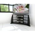thumbnail image 3 of Sonax FP-4000 Florence 42 in. Midnight Black TV Stand with Glass Shelves, 3 of 6