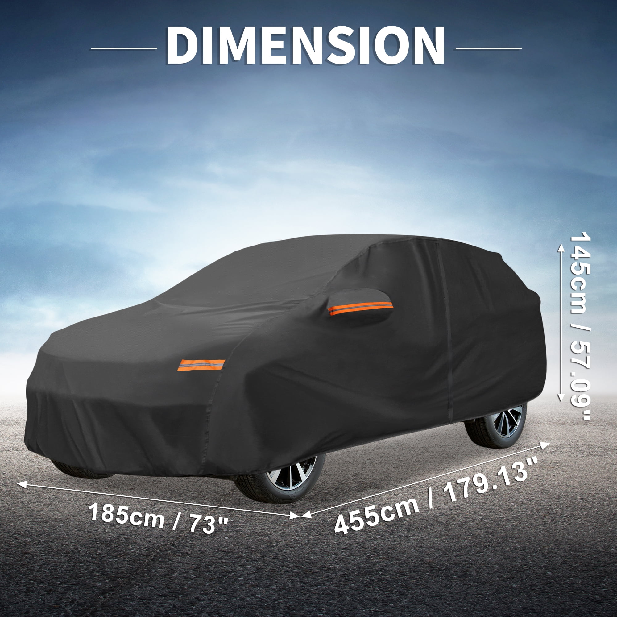 Unique Bargains Aluminum Car Cover for Toyota Corolla Cross 179.13"x72.83"x57.09"