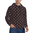 thumbnail image 2 of Goofa Red and white polka dots for Men's Hooded Sweatshirt - Lightweight Pullover Hoodie with Kangaroo Pocket, Perfect for Everyday Wear-4X-Large, 2 of 7