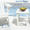 thumbnail image 4 of Outsunny 15" Adirondack Patio Side Table, HDPE, White, 4 of 10