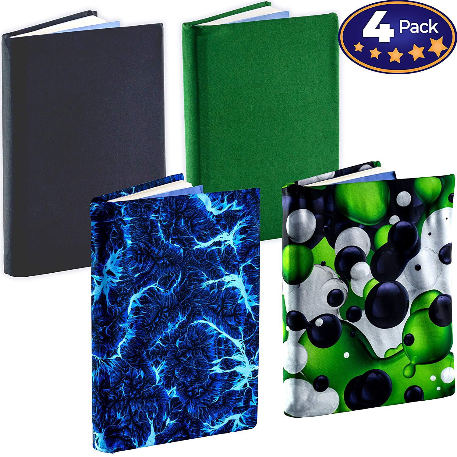 Stretchable Jumbo Book Covers Fits Hardcover Textbooks Up to 9.5 X 14,2 Pack,Durable Book Protector,Washable and Reusable,Office Supplies,Extras Index Tab 100pcs Dark Blue, 2 Pack 