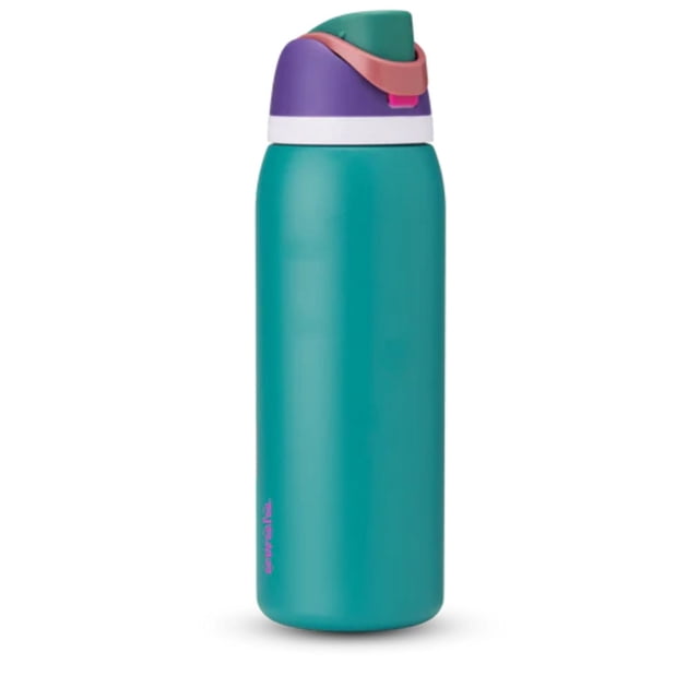 Termo Owala FreeSip de 40oz (1.18L) de acero inoxidable térmico, Color 80s Ski Slopes