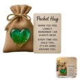 thumbnail image 2 of JIAHomeV Home Decor Heart Pocket Hug Mini Comfort Green Sentimental Keepsake for Friendship Support Encouragement Green,4cm, 2 of 7