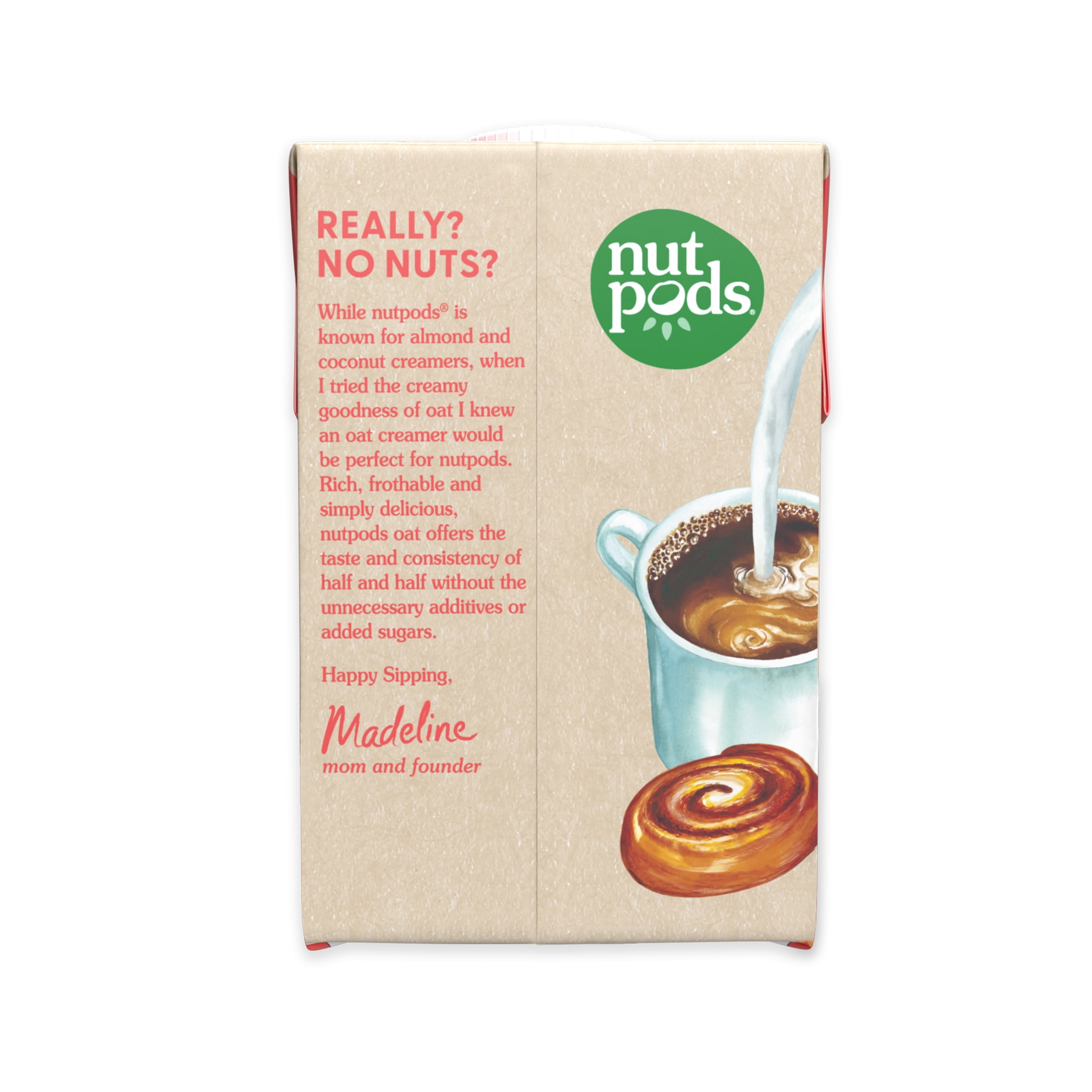 nutpods Oat Cinnamon Swirl Unsweetened Dairy Free Shelf Stable Creamer, 16 oz