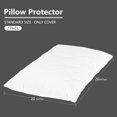 thumbnail image 6 of 2 Pack Standard Size White Zippered Pillow Protector, Waterproof Soft Breathable Pillow Cover, Cotton Filling, Fully Encased, Durable Zipper Pillow Encasement, 6 of 9